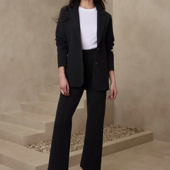 NWOT Banana Republic Milano Sweater Blazer, XS, Black - Picture 2 of 9